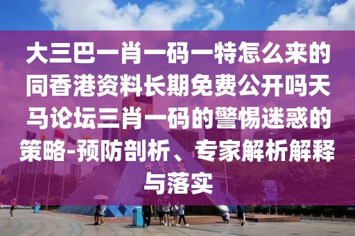 大三巴一肖一碼一特怎么來的同香港資料長期免費公開嗎天馬論壇三肖一碼的警惕迷惑的策略-預(yù)防剖析、專家解析解釋與落實