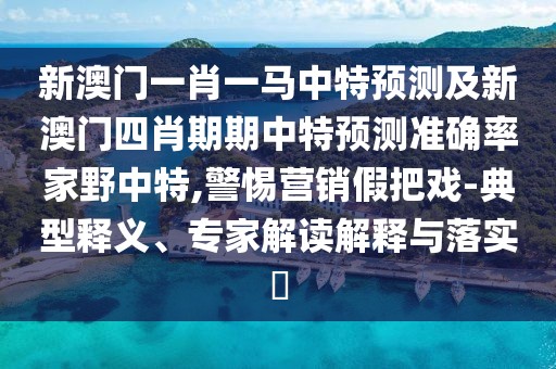 新澳門一肖一馬中特預(yù)測及新澳門四肖期期中特預(yù)測準(zhǔn)確率家野中特,警惕營銷假把戲-典型釋義、專家解讀解釋與落實(shí)?